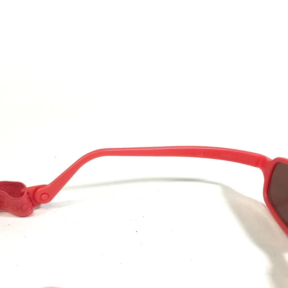 Miraflex Sunglasses NEW BABY 2 Red Rectangular Frames with Red Lenses 42-14-120
